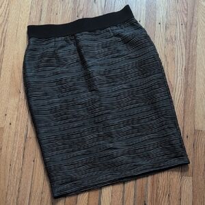 3 for $30: Alfani Black and Gray Textured Pencil Skirt
